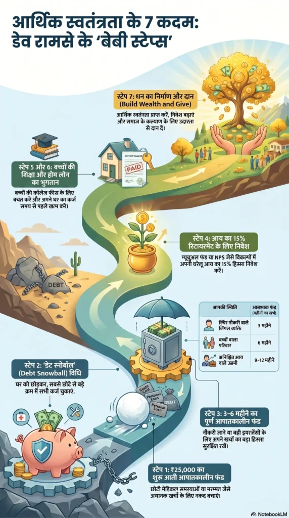 7 Baby Steps: Total Money Makeover Summary in Hindi