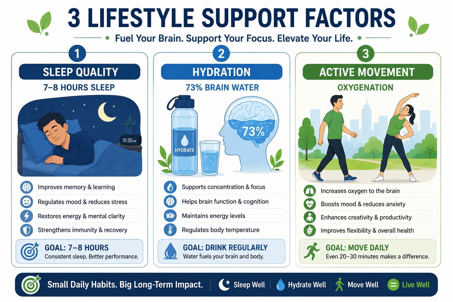 Lifestyle Support Factors for Focus Mastery