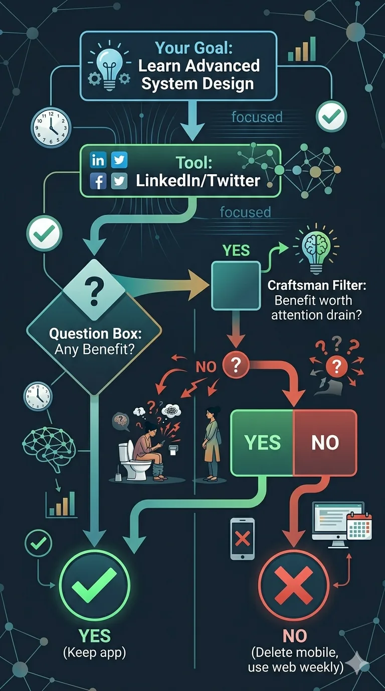 Social Media Tool Selection Filter Diagram