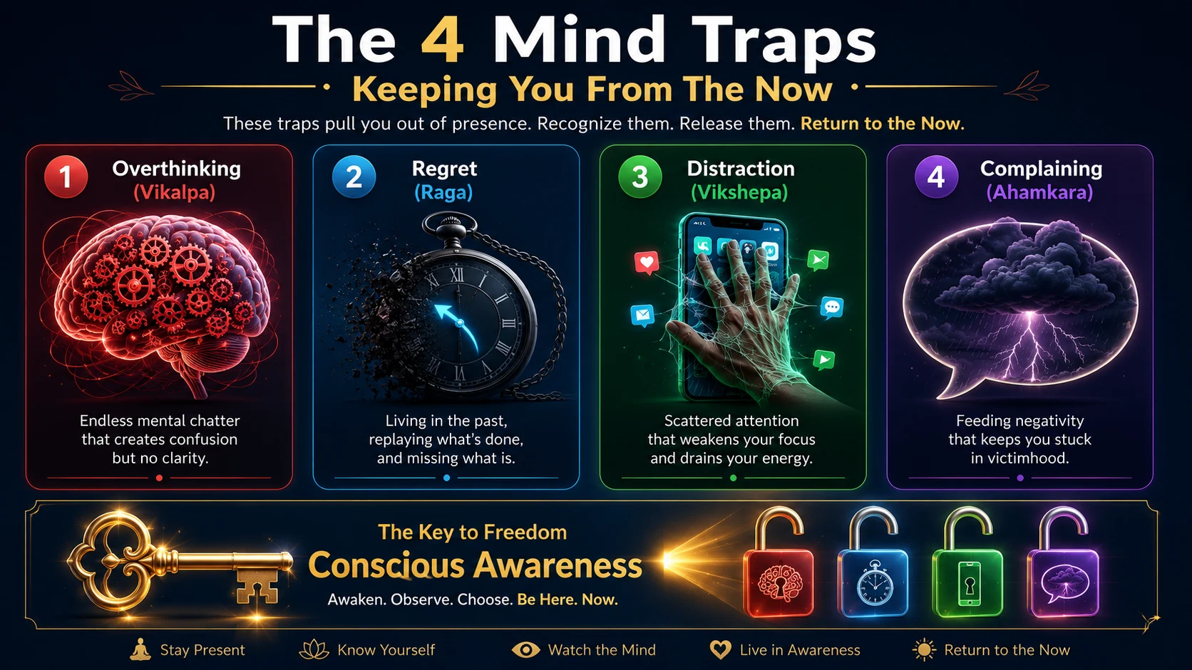 The 4 Mind Traps Infographic