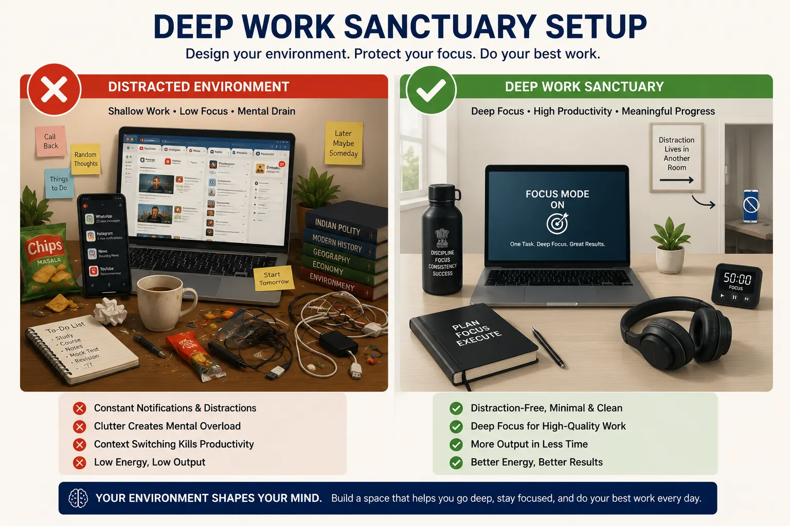 Deep Work Sanctuary Setup