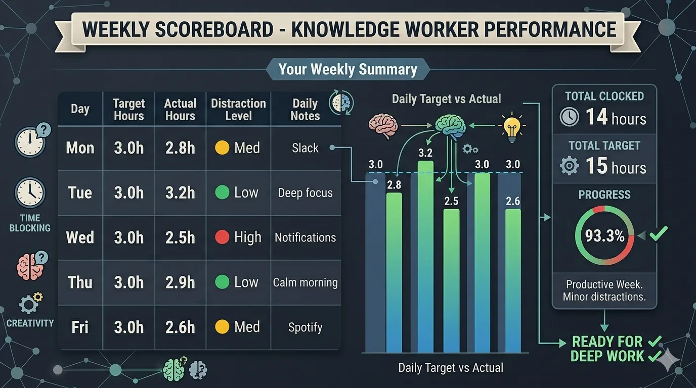 Weekly Scoreboard Table Visualization