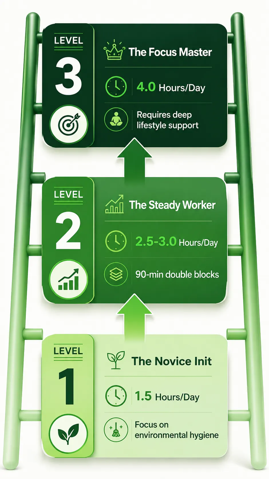 Focus Capacity Escalation Ladder Infographic