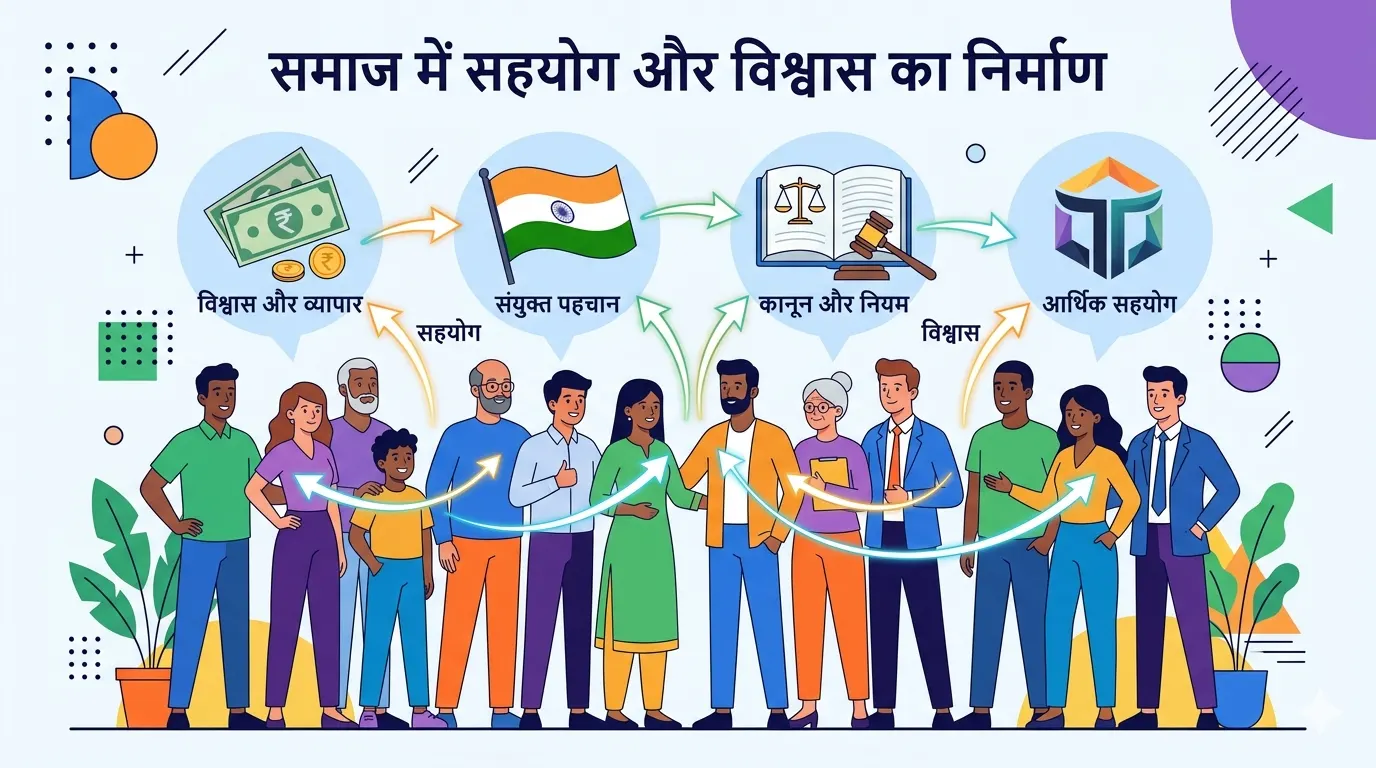 Cognitive revolution sapiens hindi — imagined realities shared fictions money nations laws enable cooperation.