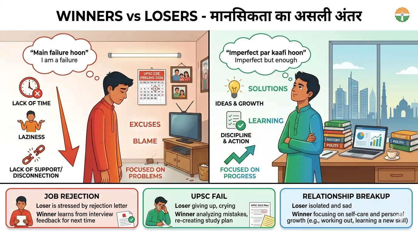 Winners Vs Losers You Can Win Summary in Hindi
