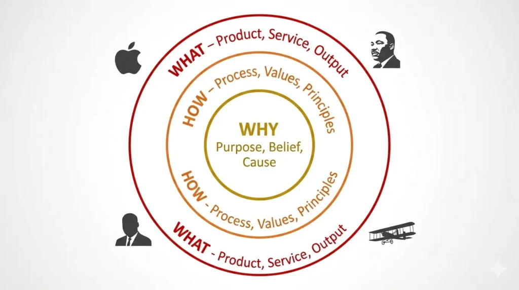 Start With Why Hindi Summary: Simon Sinek की Leadership और Business Growth की Ultimate Guide (2026 Edition) 1 The Golden Circle Start with Why Hindi Summary